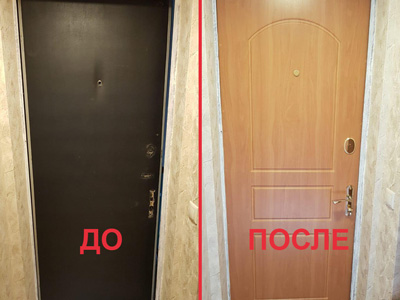 Пример замены панелей входной двери